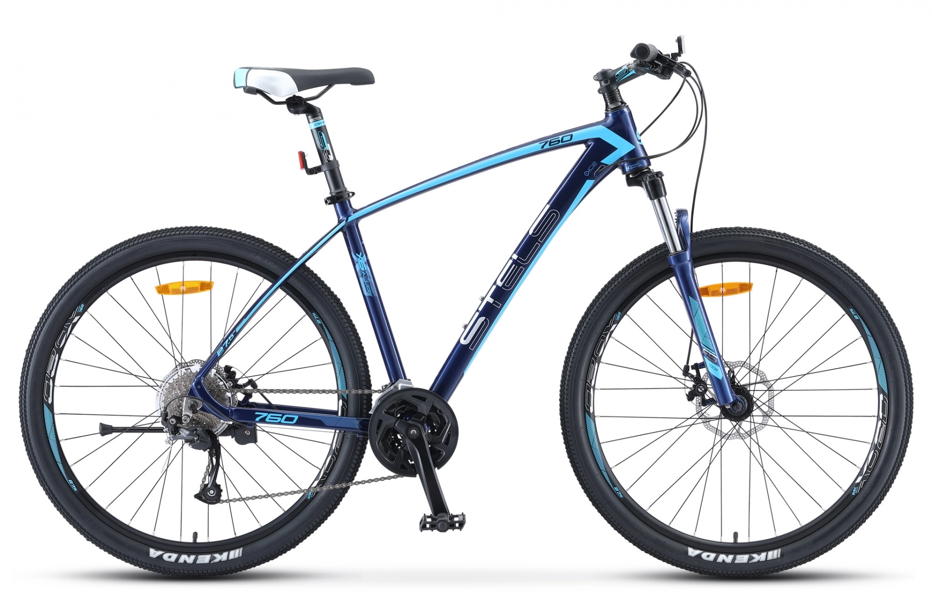  Велосипед STELS 27,5" Navigator-760 MD V010, рама 16", темно-синий /LU095061/