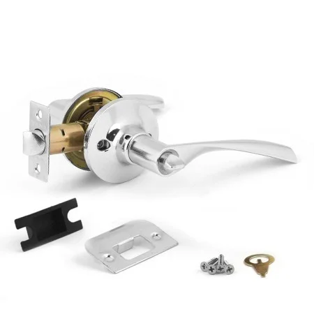  Защелка межкомн. AVERS РУЧКА ХРОМ с фиксатором /673-055,7604/ 