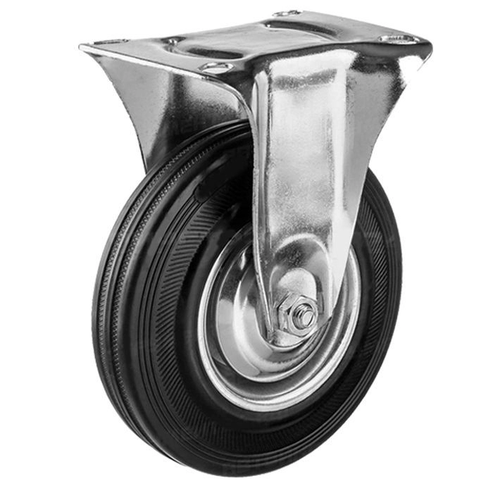  Опора колесная неповоротная платформа 200мм /0430/