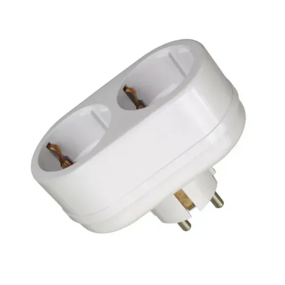  Разветвитель ЕВРО (2 розетки) TOKER /202-002/