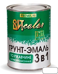  Грунт эмаль ВИТ COLOR  белая  0,8кг по ржавчине 