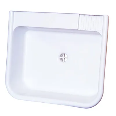  Раковина с выпуском 410*495*140 пластик