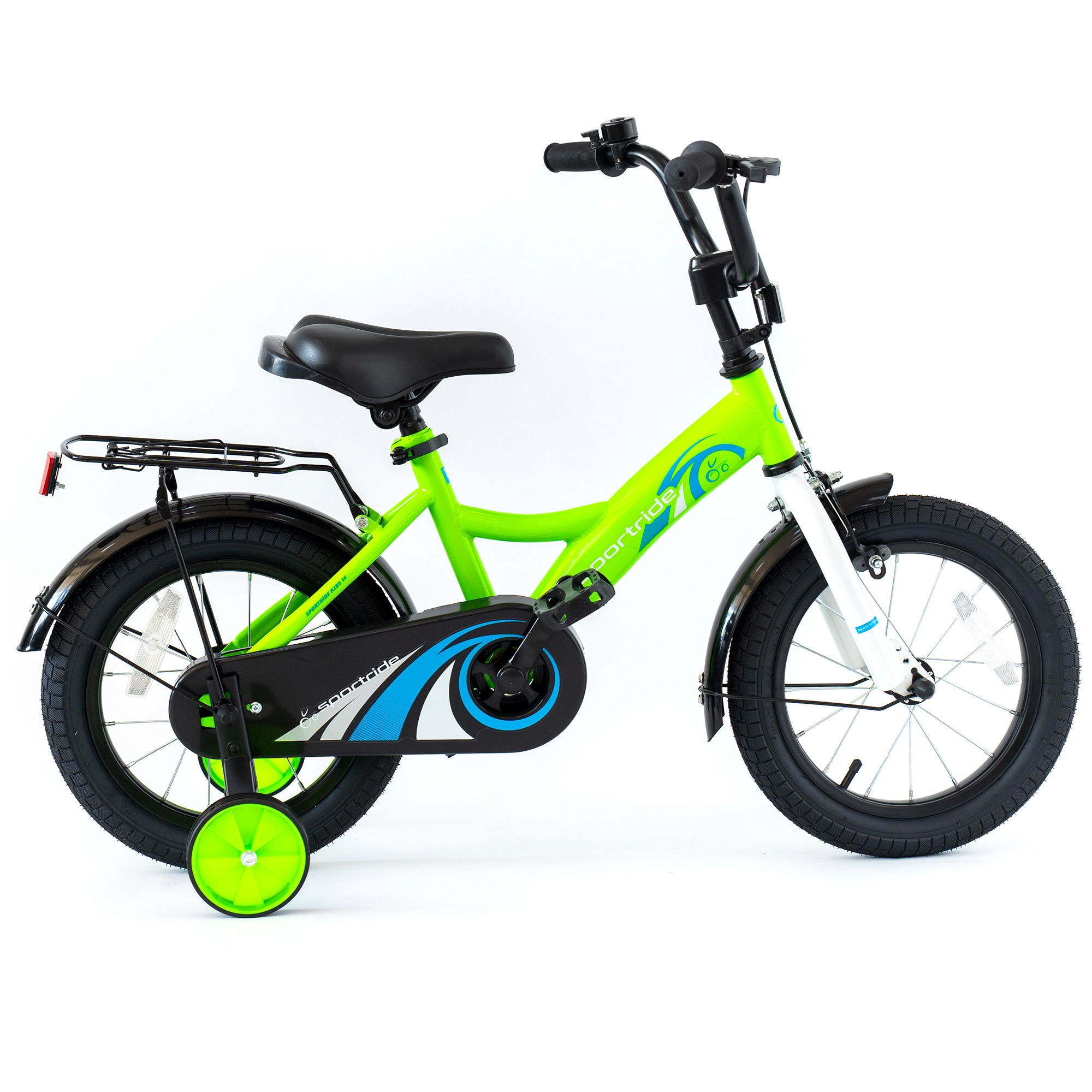  Велосипед SPORTRIDE KIDS 14 (1 ск., рост OS) зеленый 2025