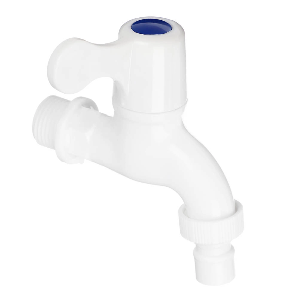  Кран водоразборный 1/2" со штуцером белый пл. /554-141/