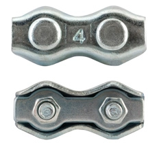  Соединитель троса двойной D 2 мм 