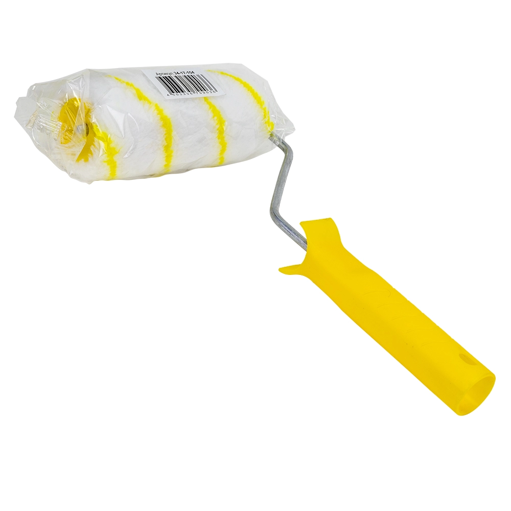  Валик АКРИЛ 140мм (с желтой полосой) /34-17/