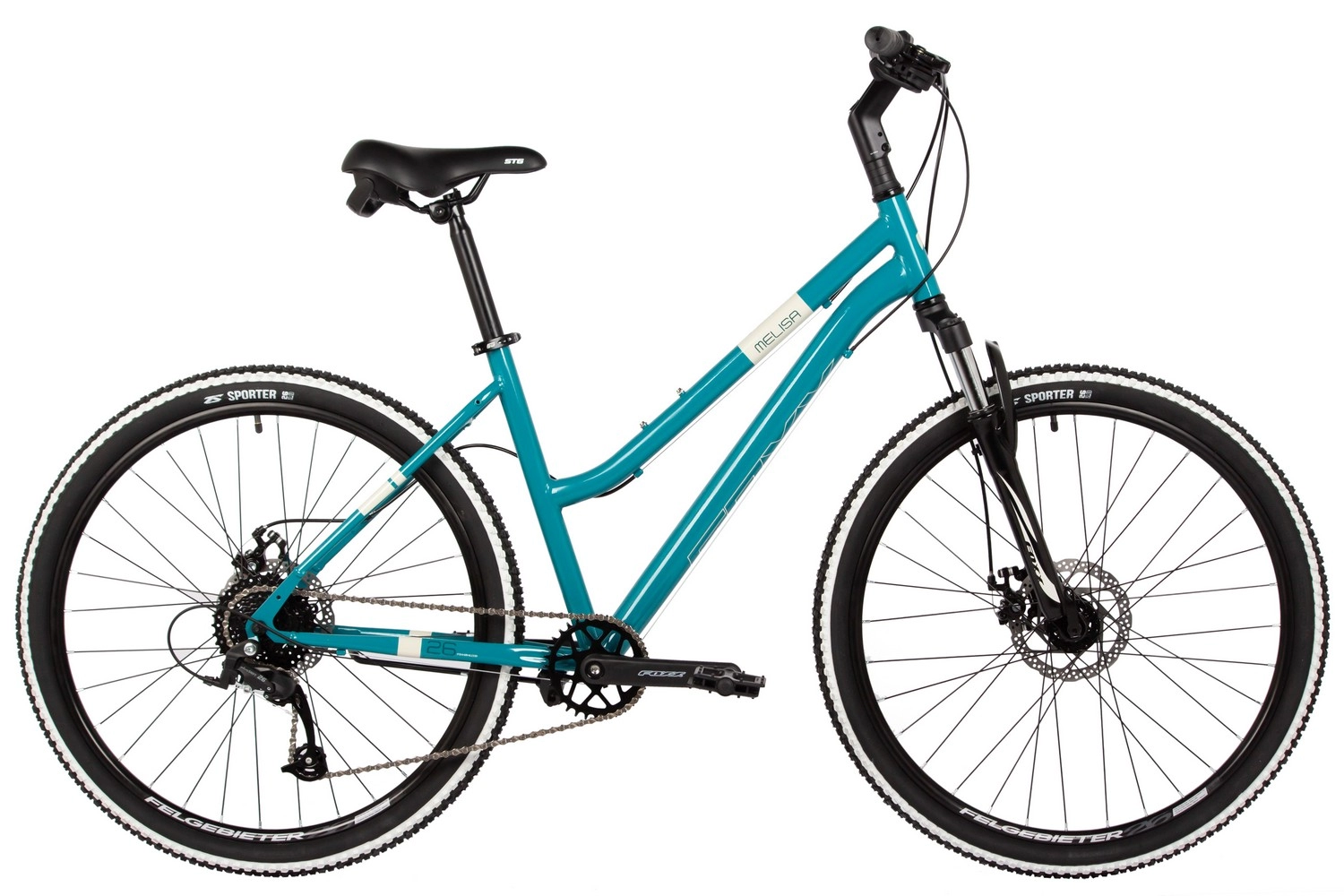  Велосипед FOXX MELISA 26" зеленый, сталь, рама 15" 