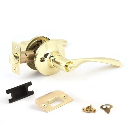  Защелка межкомн. AVERS РУЧКА ЗОЛОТО с фиксатором /673-054,7605/ 