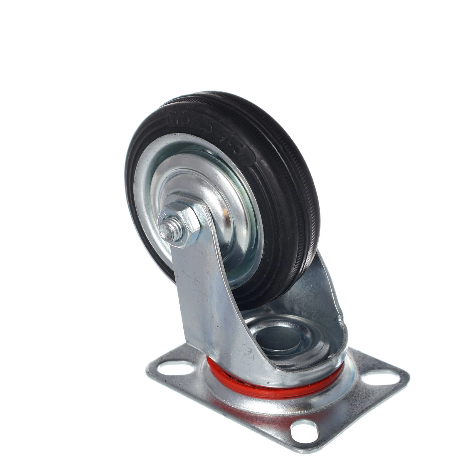  Опора колесная поворотная платформа  75мм /0347/