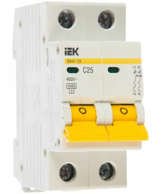  Выключатель 2х полюс ИЭК 25А 