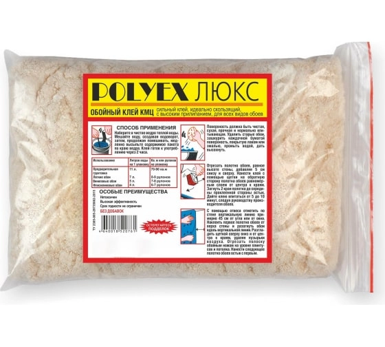  Клей обойный КМЦ 300гр Polyex ЛЮКС