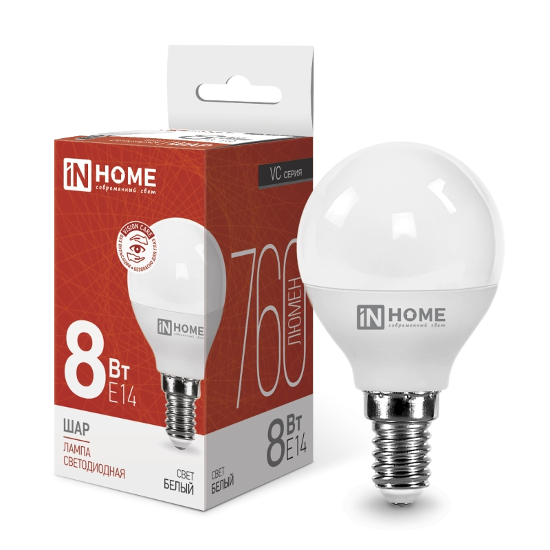  Лампа светодиодная   8Вт Е14 дневной свет /20556/ *