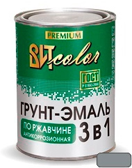  Грунт эмаль ВИТ COLOR  серая  0,8кг по ржавчине 