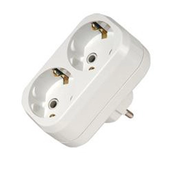  Разветвитель ЕВРО (2 розетки) MAKEL /202-031/ *