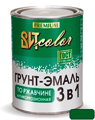  Грунт эмаль ВИТ COLOR  темно-зеленая  2,6кг по ржавчине 