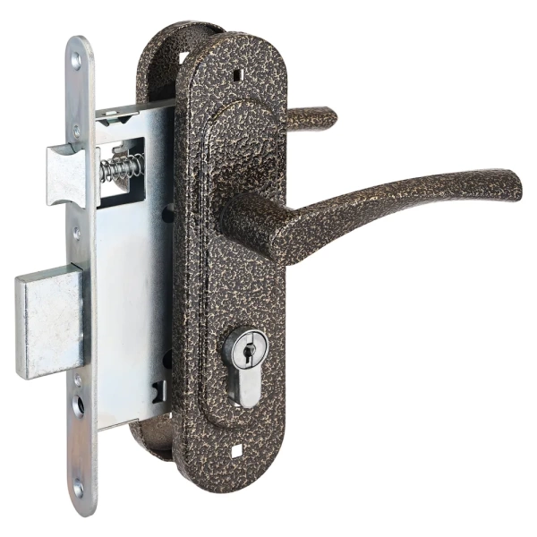  Замок врезной ЗВ4-3.07 БРОНЗА с руч