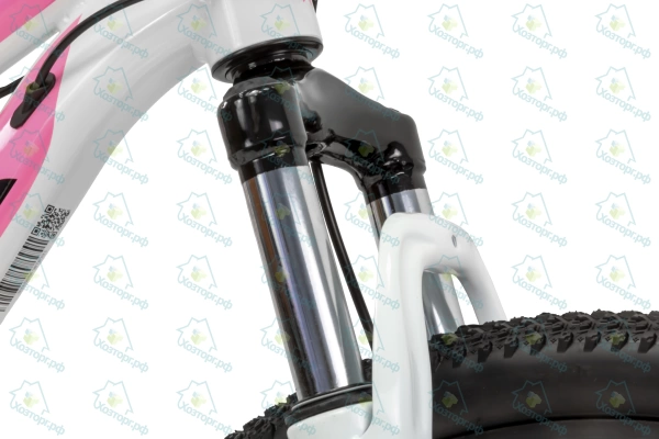  Велосипед TRINX 24" N104 рама 14,5", белый/розовый-серый *