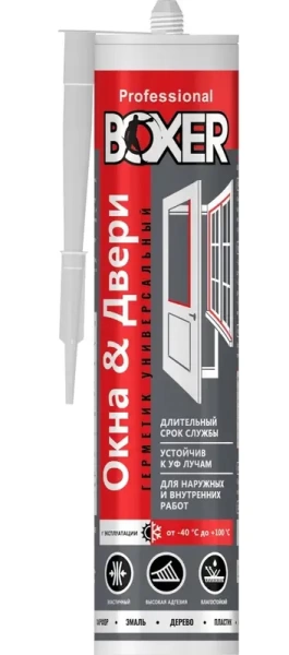  Герметик силиконовый BОXER универсальный бесцветный 260мл 