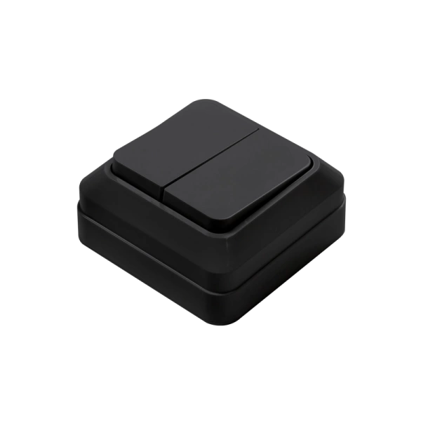  Выключатель InHome 2 ОП черный /61023/ *