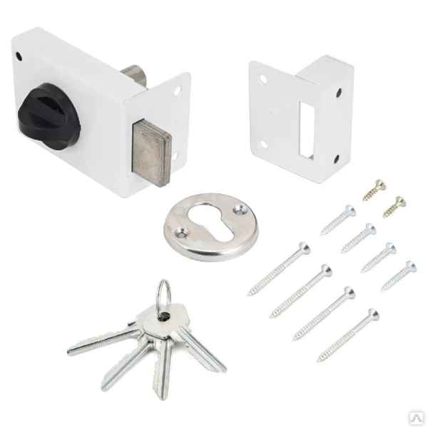  Замок накладной ЗН 1- 2  БЕЛЫЙ *
