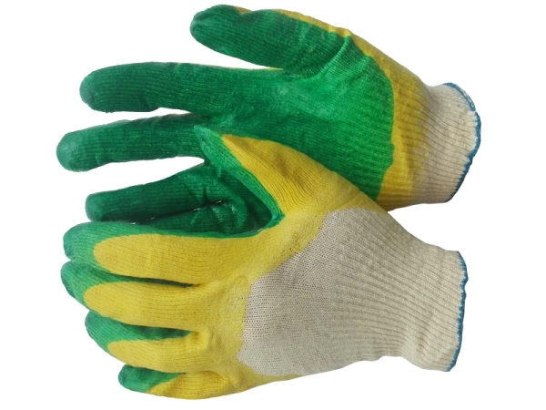  Перчатки х/б тонкие облив латекс /55001/ /10/ **