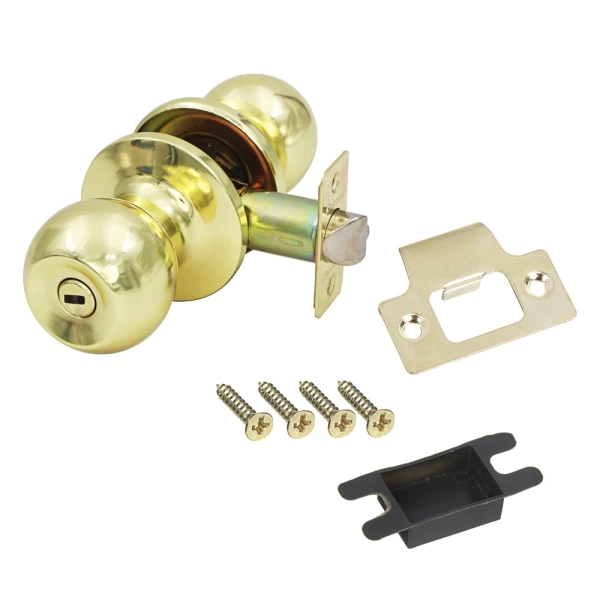  Защелка межкомн. СТАНДАРТ ШАР ЗОЛОТО с фиксатором /9871/