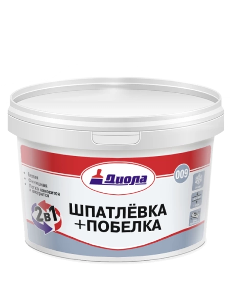  Шпатлевка + побелка (2 в1)   1,5кг Д-009 /Б/ВИТР/