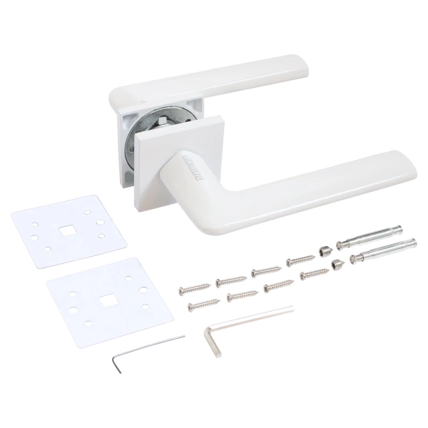  Защелка межкомн. АЛЛЮР "ТИНА" РУЧКА БЕЛЫЙ МАТОВЫЙ /15721/ 