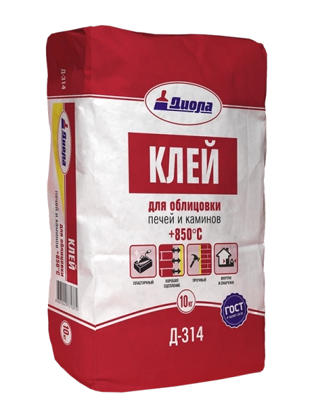  Клей д/облиц.печ.и камин. (+850`С)  5,0кг Д-314