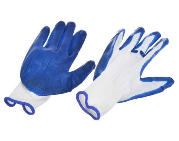  Перчатки нейлоновые с обливом СИНИЕ /98060/