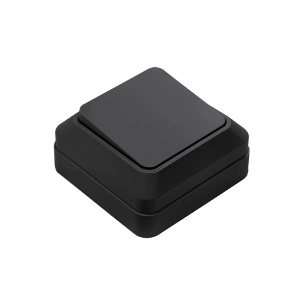  Выключатель InHome 1 ОП черный /61016/