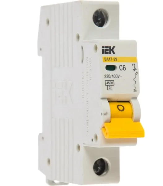  Выключатель 1х полюс ИЭК  6А 