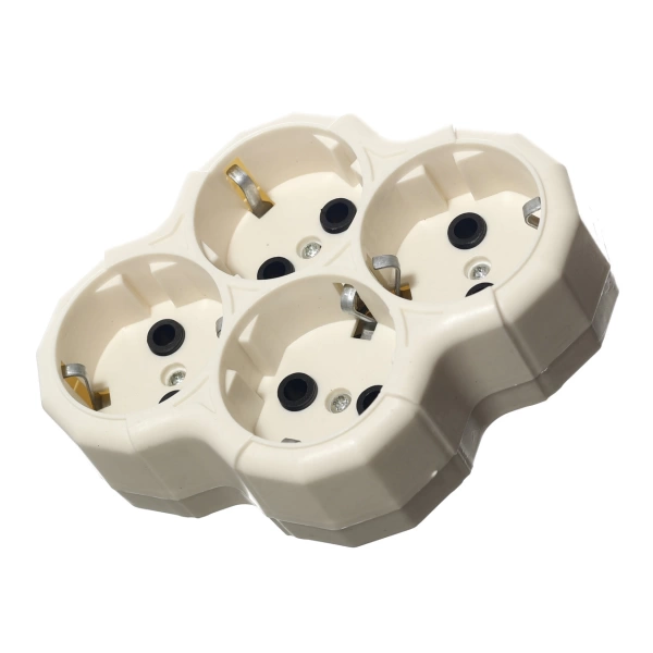  Разветвитель ЕВРО (4 розетки) /73524/ *