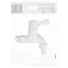  Кран водоразборный 1/2" со штуцером белый пл. /554-141/