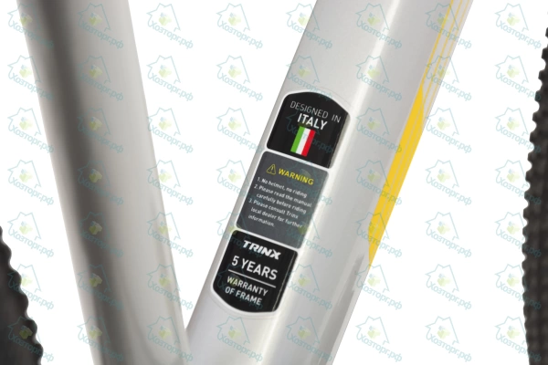  Велосипед TRINX 27,5" Х8 Elite рама 16", серый/черный-желтый *