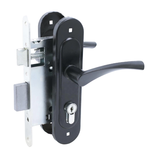  Замок врезной ЗВ4-3.07 ЧЕРНЫЙ с руч