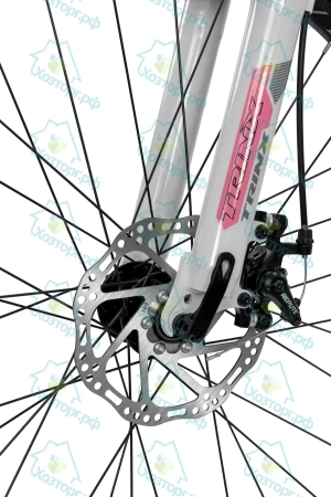  Велосипед TRINX 24" N104 рама 14,5", белый/розовый-серый *